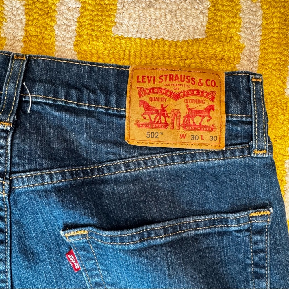 Levi’s 502 Men’s Taper Jeans W30 L30, Style 06690-110, Medium Blue Stretch Denim - Picture 6 of 11